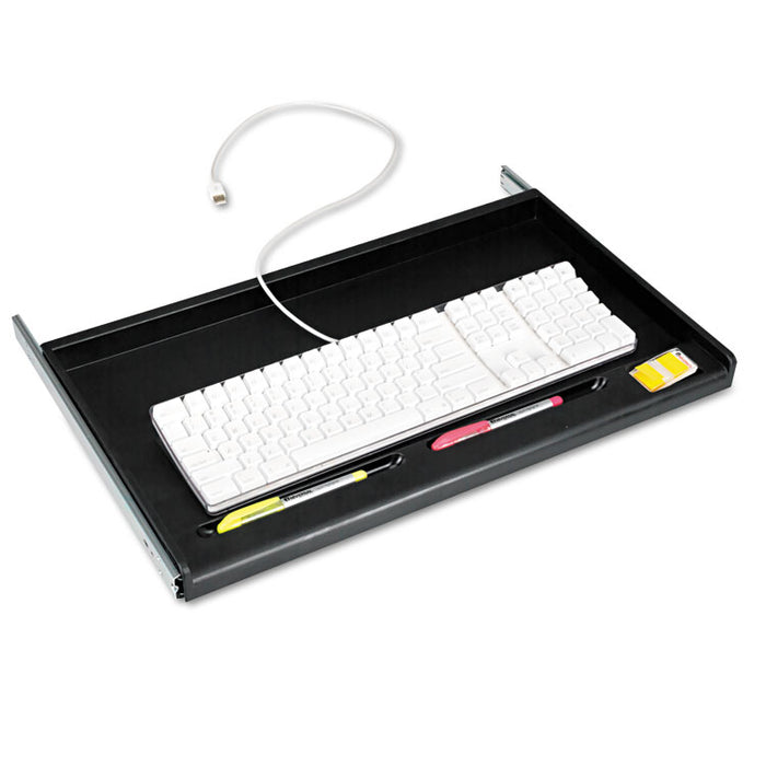 Standard Underdesk Keyboard Drawer, 21.38"w x 12.88"d, Black