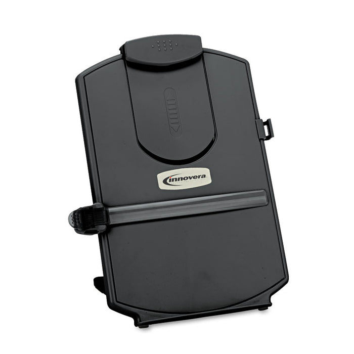 Desktop Copyholder, Holds Up to 25 Letter Size Sheets, Plastic, Black