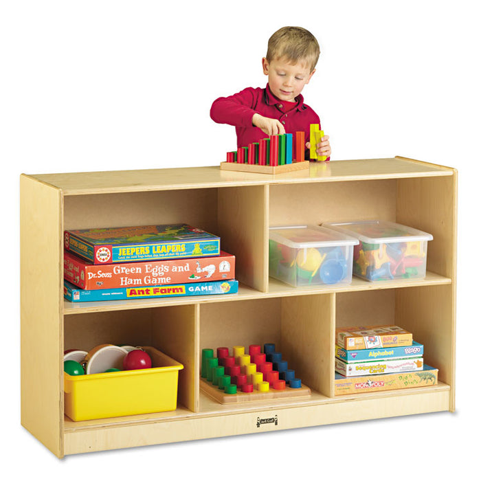 Low Single Mobile Storage Unit, 48w x 15d x 29.5h, White