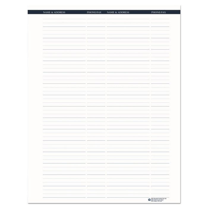 Recycled Wirebound Weekly/Monthly Planner, 11 x 8.5, Black Cover, 12-Month (Jan to Dec): 2026