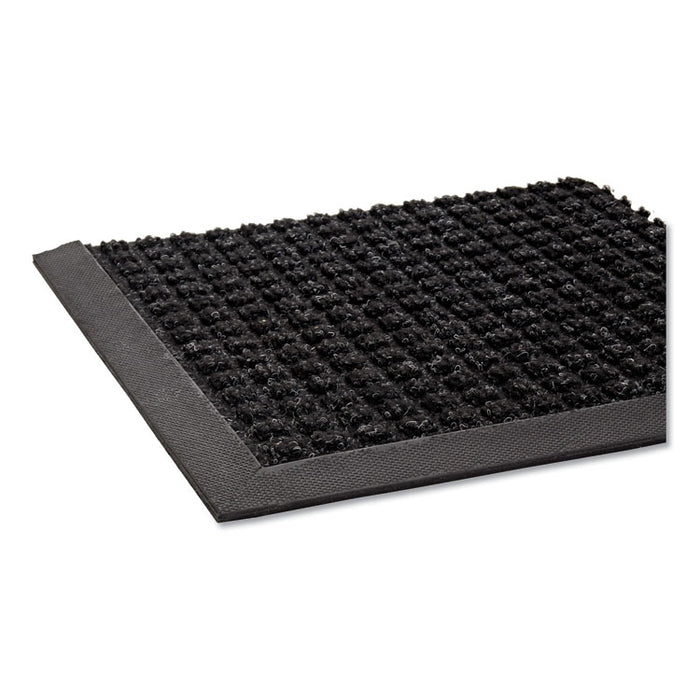 Super-Soaker Wiper/Scraper Mat with Gripper Bottom, Rectangular, Charcoal Gray Loop Pile Surface, 24" x 36"