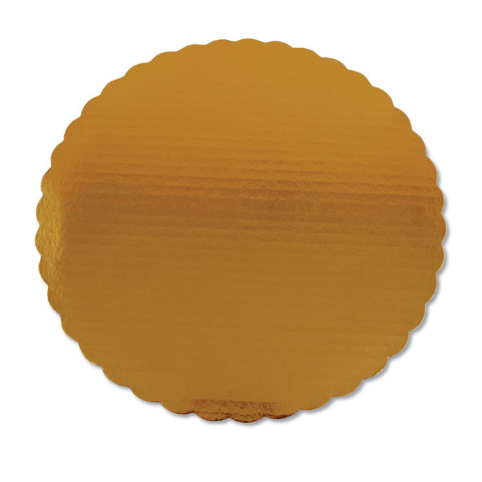 Gold Cake Circles, Double Wall Construction, 14" Diameter, Gold, Paper, 50/Carton