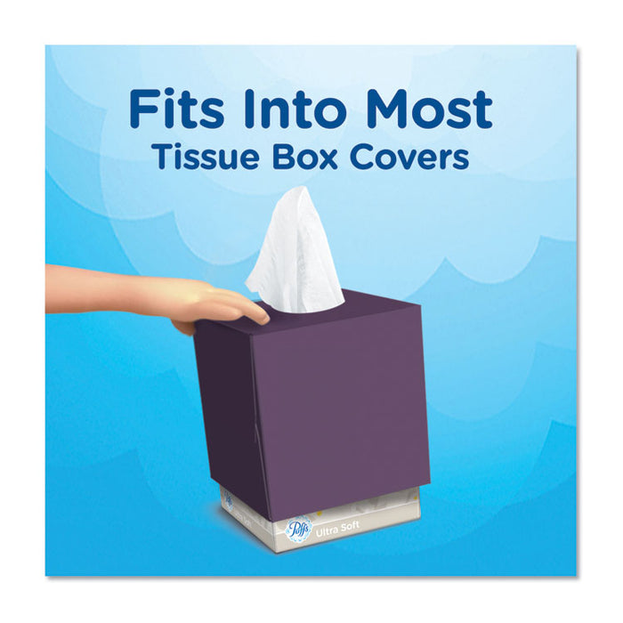 Ultra Soft Facial Tissue, 2-Ply, White, 56 Sheets/Box, 4 Boxes/Pack, 6 Packs/Carton