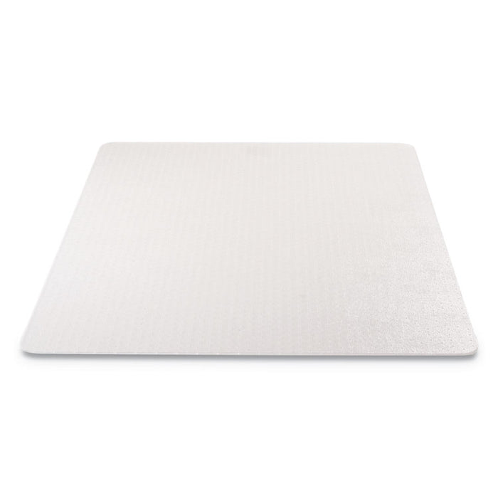 EconoMat Occasional Use Chair Mat for Flat Pile Carpeted Floors, Rectangular, 46" x 60", Clear, Ships Rolled