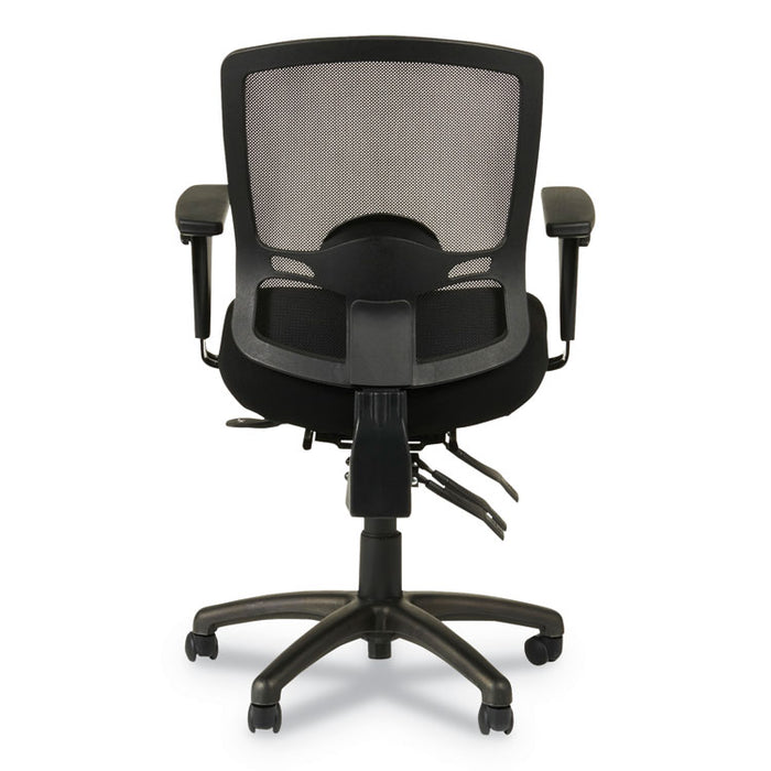 Alera Etros Series Mesh Mid-Back Petite Multifunction Chair, Supports Up to 275 lb, 17.16" to 20.86" Seat Height, Black