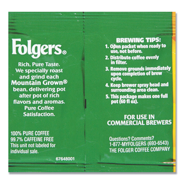 Coffee, Classic Roast, Decaf, 0.9 oz Bag, 36/Carton