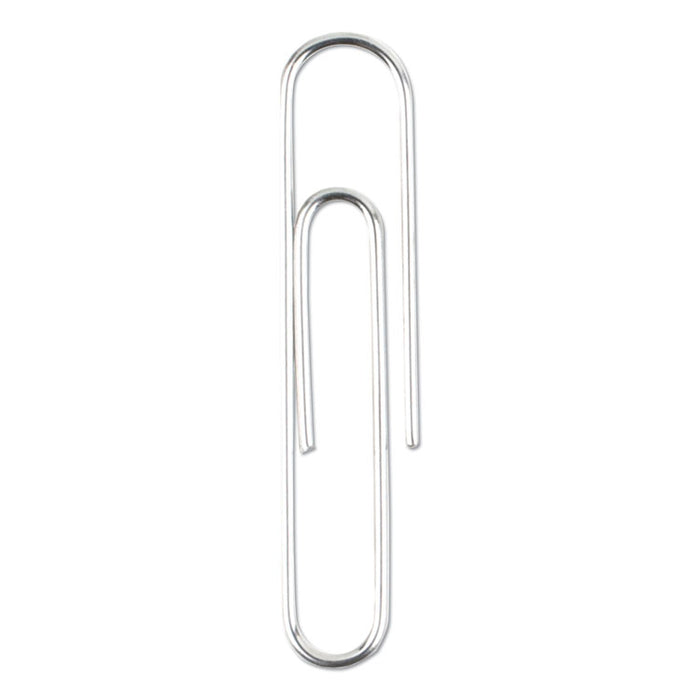 Recycled Paper Clips, #1, Smooth, Silver, 100 Clips/Box, 10 Boxes/Pack