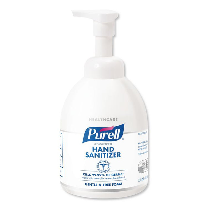 Advanced Green Certified Instant Hand Sanitizer Foam, 535 mL Bottle, Unscented