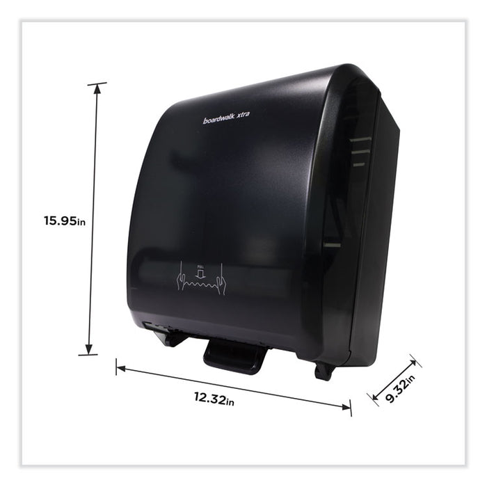 Xtra Mechanical Hands-Free Towel Dispenser, 12.31 x 9.31 x 15.94, Black