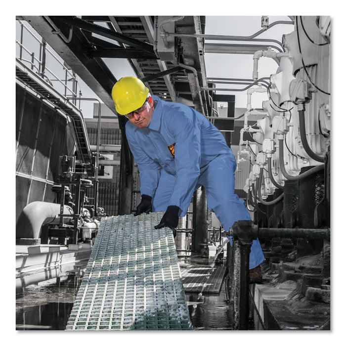 A20 Breathable Particle Protection Coveralls, Zip Front, Elastic Wrists/Ankles, Large, Blue,  24/Carton