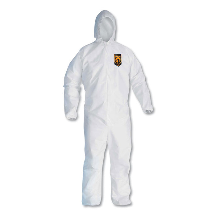 A20 Breathable Particle Protection Coveralls, Zip Closure, Hood, Elastic Back, Wrists and Ankles, 3X-Large, White