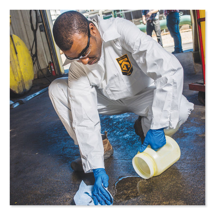 A40 Coveralls, Open Wrists and Ankles, White, Large, 25/Carton
