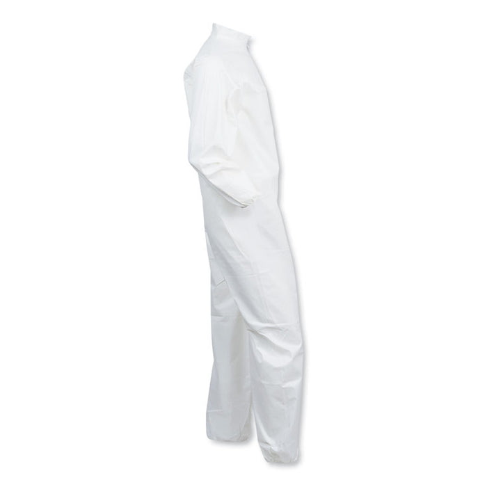 A40 Coveralls, Elastic Wrists/Ankles, X-Large, White