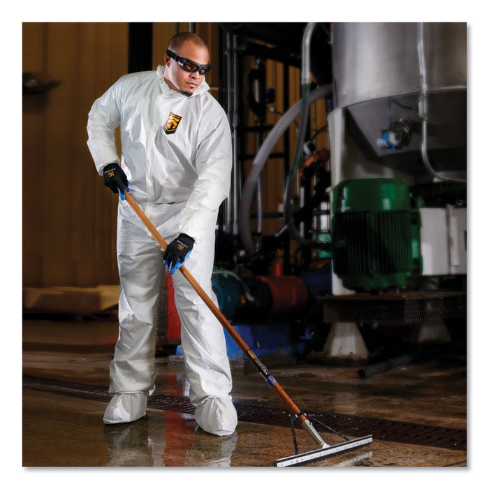 A40 Elastic-Cuff, Ankle, Hood and Boot Coveralls, Large, White, 25/Carton