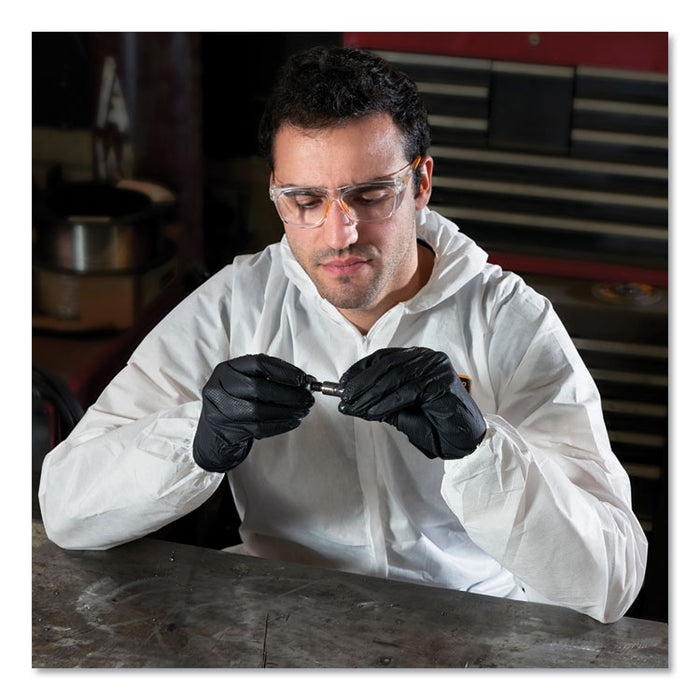 A20 Breathable Particle Protection Coveralls, Zip Closure, Hood, Elastic Back, Wrists and Ankles, 3X-Large, White