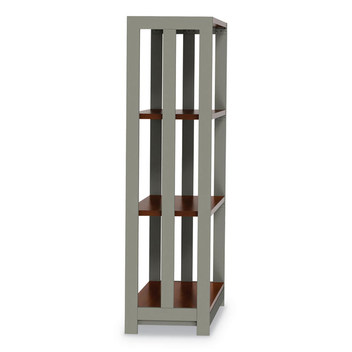 Trento Line Bookcase, Three-Shelf, 31.5w x 11.5d x 43.25h, Cherry