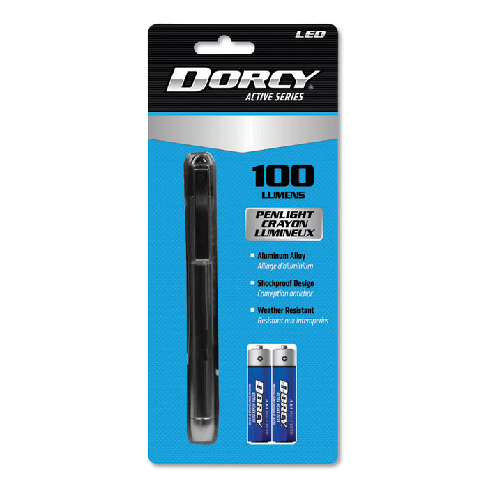100 Lumen LED Penlight, 2 AAA Batteries (Included), Silver