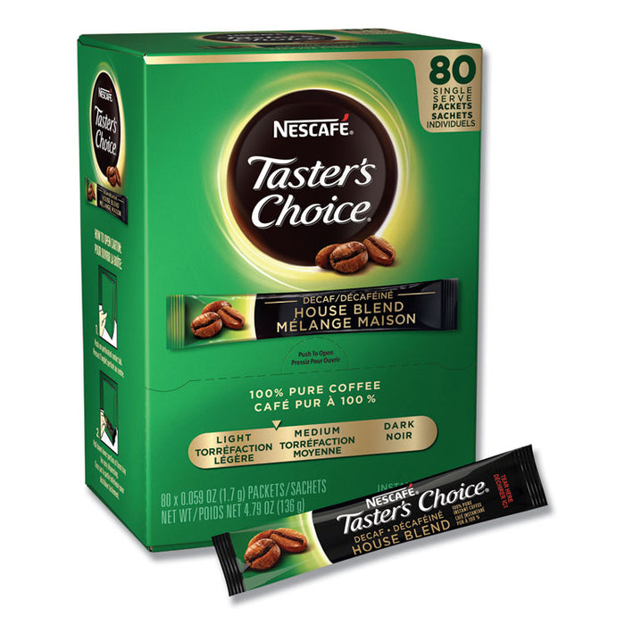 Taster's Choice Stick Pack, Decaf, 0.06 oz, 80/Box