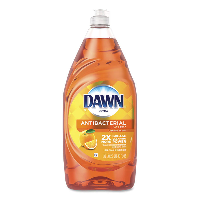 Ultra Antibacterial Dishwashing Liquid, Orange Scent, 40 oz Bottle