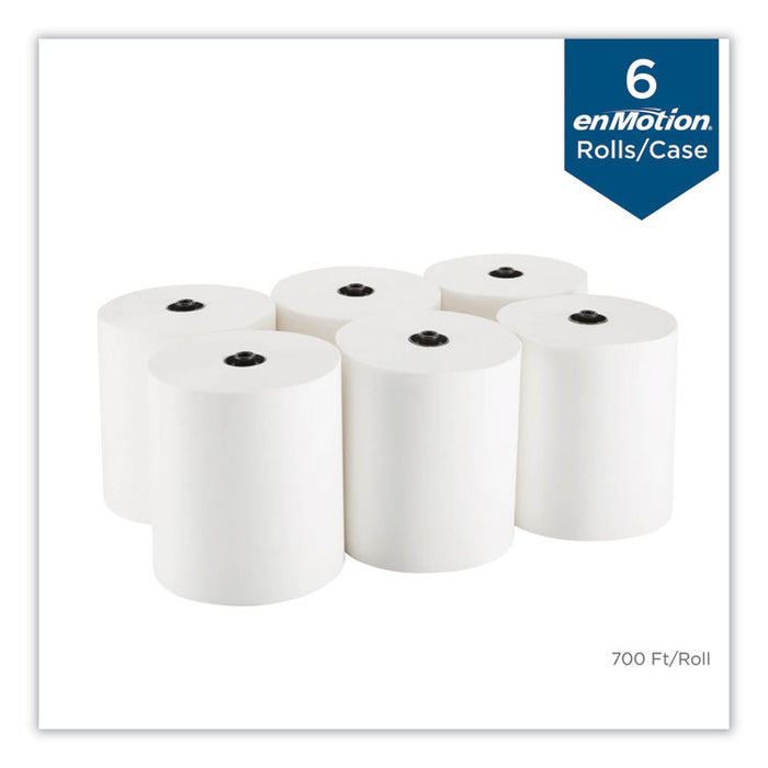 enMotion Paper Towels, 1-Ply, 8.25" x 700 ft, White, 6 Rolls/Carton