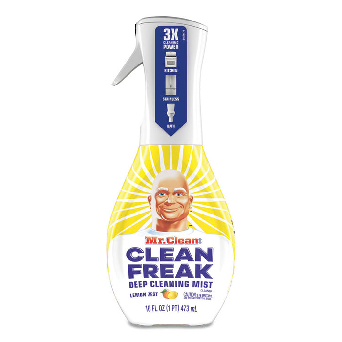 Clean Freak Deep Cleaning Mist Multi-Surface Spray, Lemon Scent, 16 oz Spray Bottle, 6/Carton