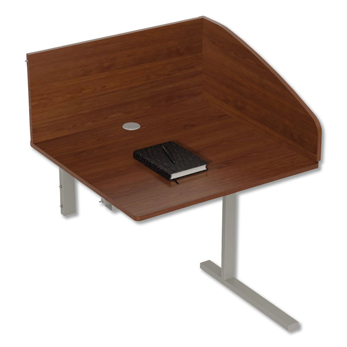 Study Carrell Add On, 1-Leg, 31.25 x 23.25 x 45.25, Cherry