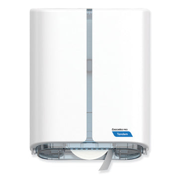Cascades PRO Tandem Jumbo Toilet Paper Dispenser, Single Roll (C382) - Touchless, Roll Dispenser - 1 x Roll - 13.8" Height x 10.8" Width x 5.6" Depth - White - Hygienic, Jam Resistant - 1 Each