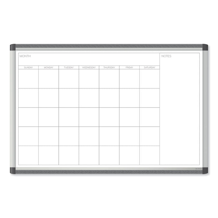 PINIT Magnetic Dry Erase Calendar, Monthly Planning/Scheduling, 36 x 24 (Actual Size: 35 x 23), White Surface, Aluminum Frame