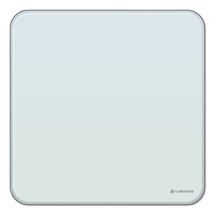 Cubicle Glass Dry Erase Board, 12" x 12", White Surface