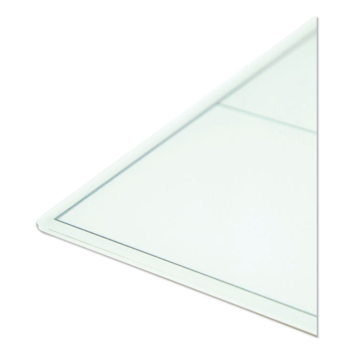 Floating Glass Dry Erase Calendar, Monthly Planning/Scheduling, 36" x 24" (Actual Size: 35" x 23"), White Surface
