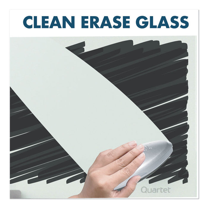 Infinity Magnetic Glass Dry Erase Cubicle Board, 30" x 18", White Surface