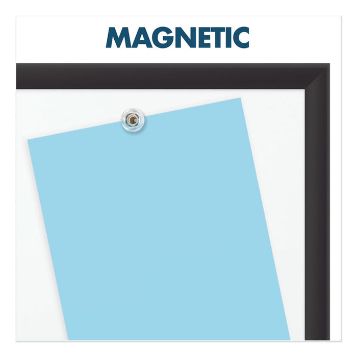 Classic Series Porcelain Magnetic Dry Erase Board, 60" x 36", White Surface, Black Aluminum Frame