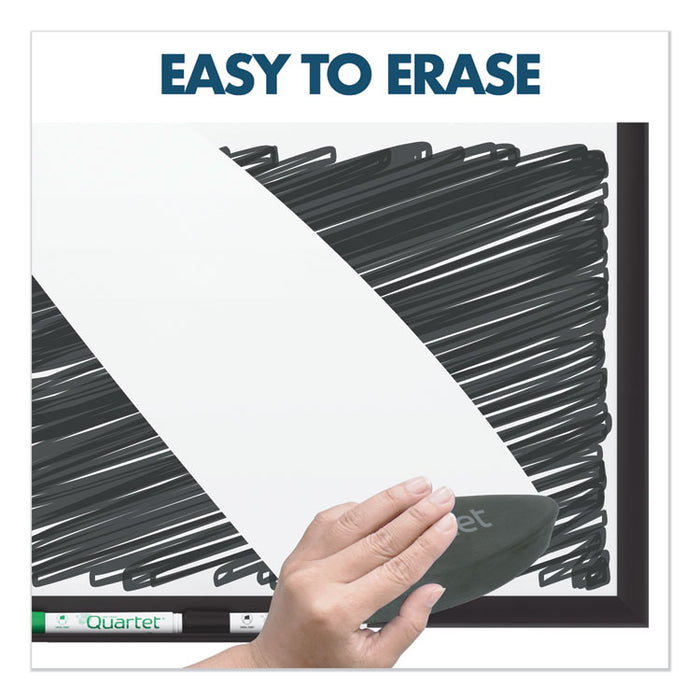 Classic Series Porcelain Magnetic Dry Erase Board, 48" x 36", White Surface, Black Aluminum Frame