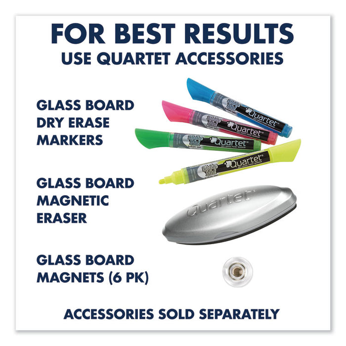 Infinity Magnetic Glass Marker Board, 36" x 24", Black Surface