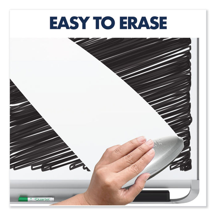 Prestige 2 DuraMax Magnetic Porcelain, 48" x 36", White Surface, Mahogany Finished Fiberboard/Plastic Frame