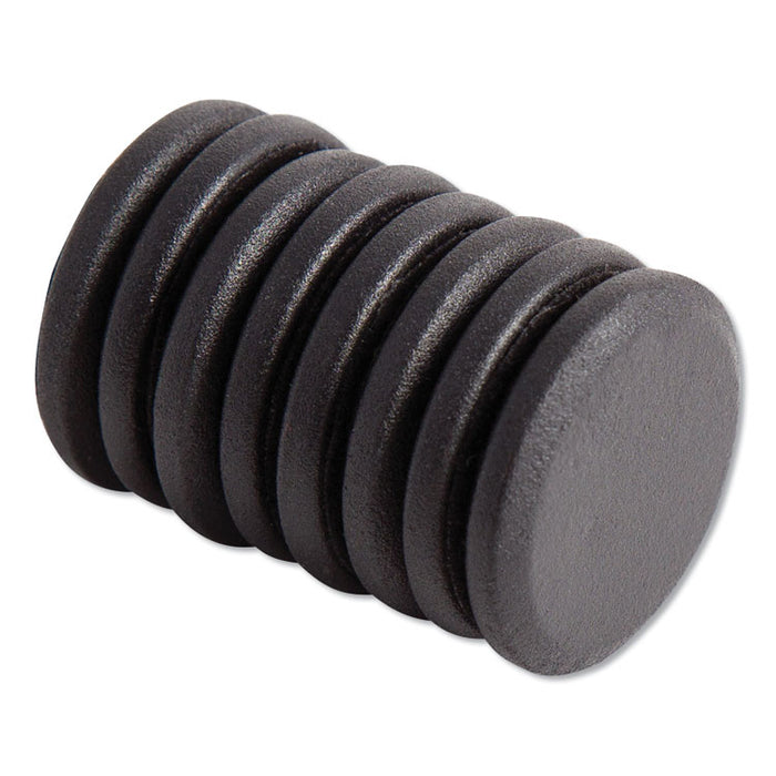 High Energy Magnets, Circles, 1.25" Diameter, Black, 8/Pack