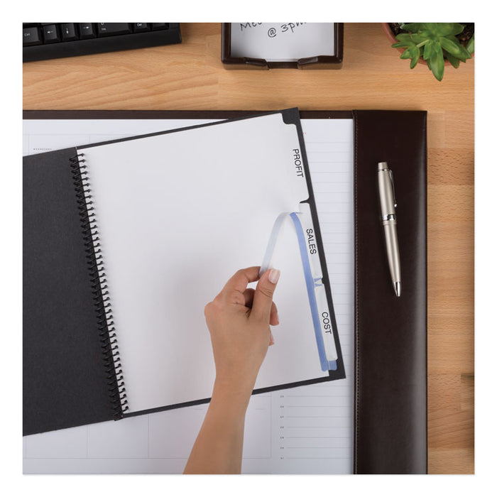 Print and Apply Index Maker Clear Label Unpunched Dividers, 3-Tab, 11 x 8.5, White, 25 Sets