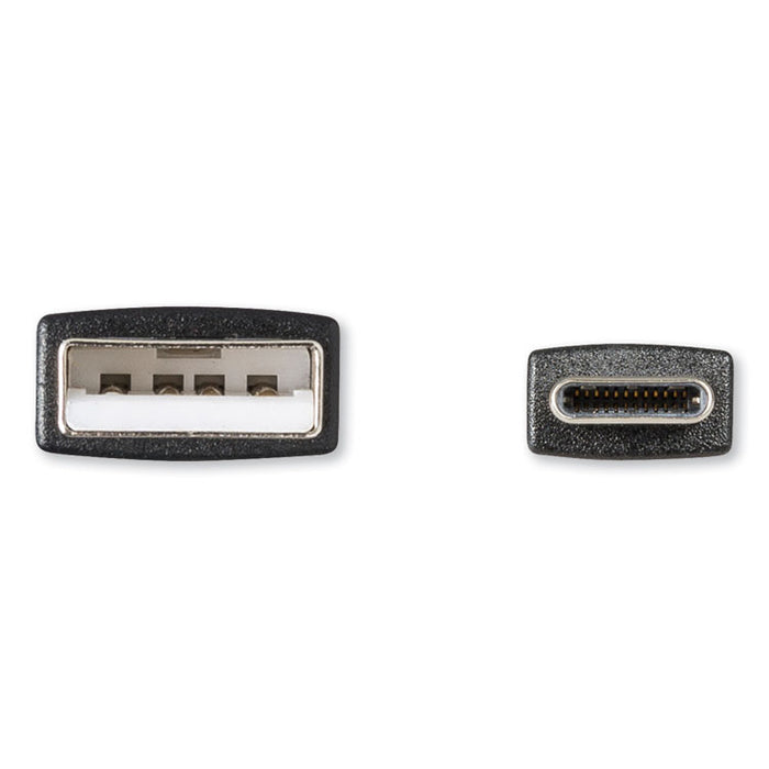USB to USB-C Cable, 3 ft, Black
