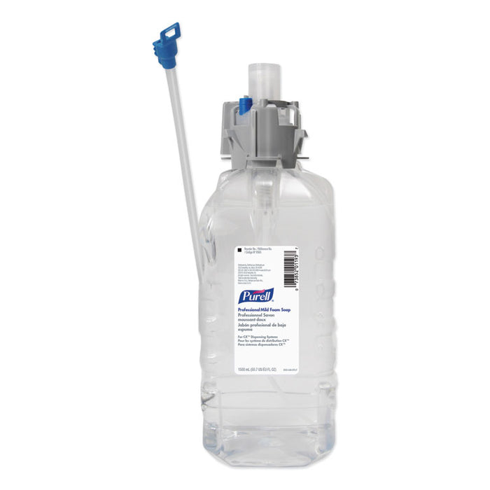 Professional Mild Foam Soap Refill, For CX, CXi, CXT Dispensers, Fragrance-Free, 1,500 mL, 4/Carton