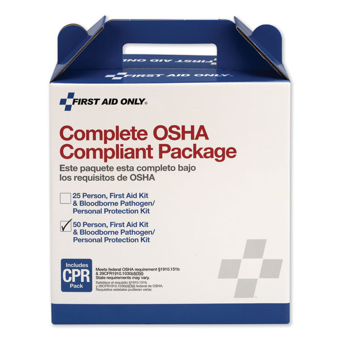 First Aid Kit for 50 People, 229 Pieces, ANSI/OSHA Compliant, Plastic Case