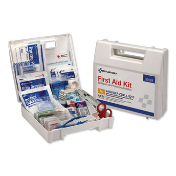 Bulk ANSI 2015 Compliant First Aid Kit, Type I and II,  141 Pieces, Plastic Case
