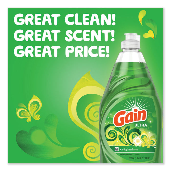 Dishwashing Liquid, Gain Original Scent, 38 oz Bottle