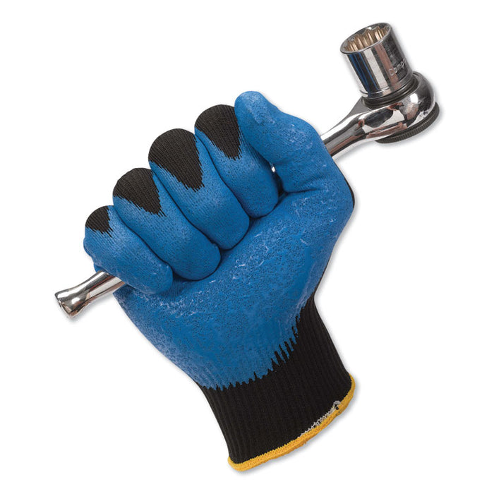 G40 Foam NITRILE Coated Gloves, EN388: 3121X, 9.45" Long, Large (Size 9), Blue/Black, 12 Pairs