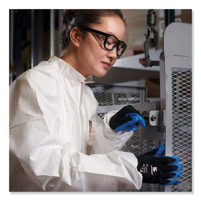 G40 Foam NITRILE Coated Gloves, EN388: 3121X, 8.66" Long, Small (Size 7), Blue/Black, 12 Pairs