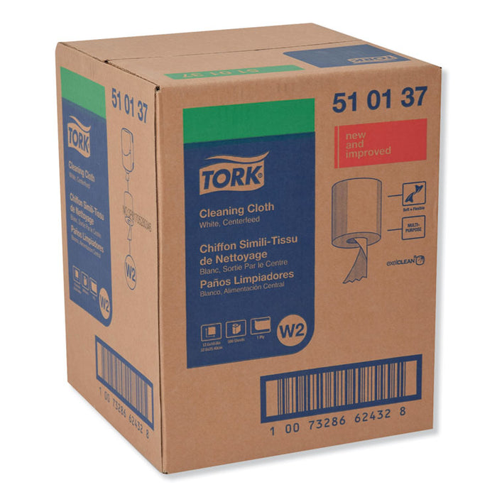 Cleaning Cloth, 12.6 x 10, White, 500 Wipes/Carton