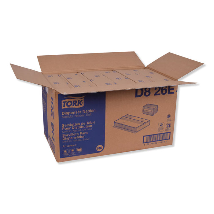 Advanced Soft Minifold Dispenser Napkins, 1-Ply, 13 x 12, Natural, 6,000/Carton