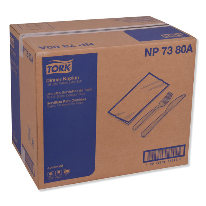 Advanced Dinner Napkin, 3-Ply, 17 x 16.12, 1/8 Fold, White,1,740/Carton