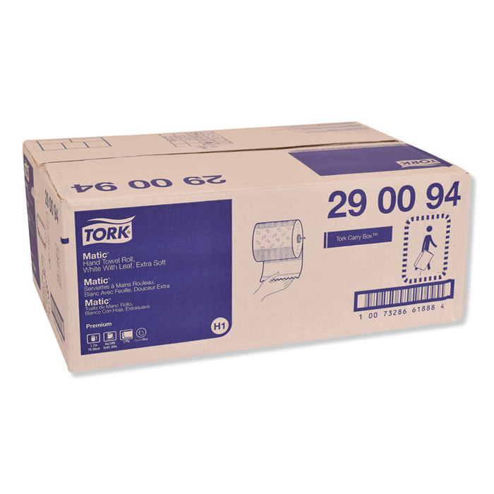 Premium Extra Soft Matic Hand Towel Roll, 2-Ply, 7.7" x 300 ft, White, 6/Carton