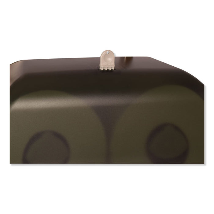 Twin Jumbo Roll Bath Tissue Dispenser, 19.29 x 5.51 x 11.83, Smoke/Gray