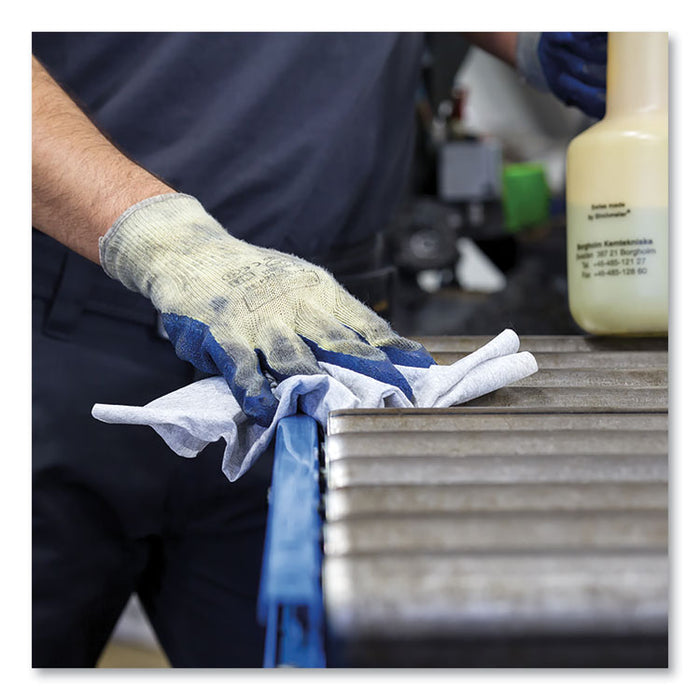 Industrial Paper Wiper, 4-Ply, 10 x 15.75, Unscented, Blue, 190 Wipes/Roll, 4 Roll/Carton